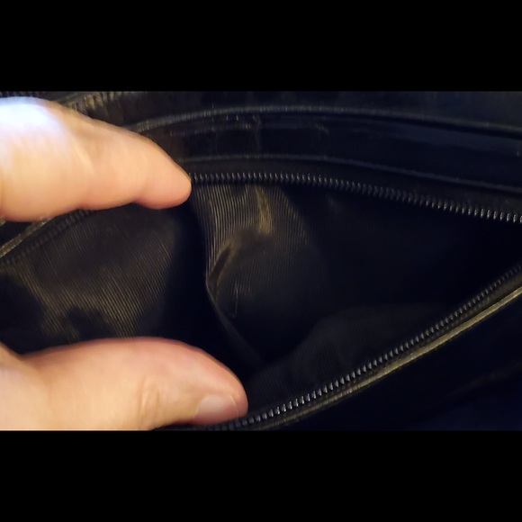 Leather Black Zip Top Camera Bag/ with side zipper - Picture 7 of 7